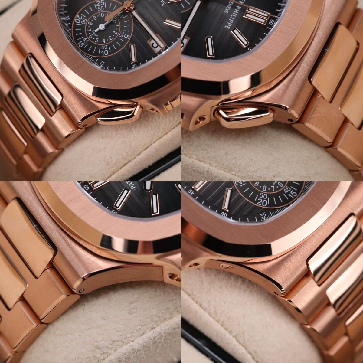 Patek Philippe Nautilus 5980-1R DISCONTINUED 40mm Rose Gold Black Dial Full Set