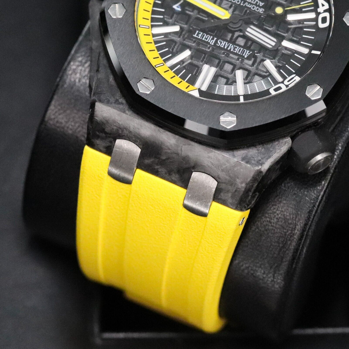 Audemars Piguet Royal Oak Offshore Diver 42mm Forged Carbon Yellow 15706AU MINT