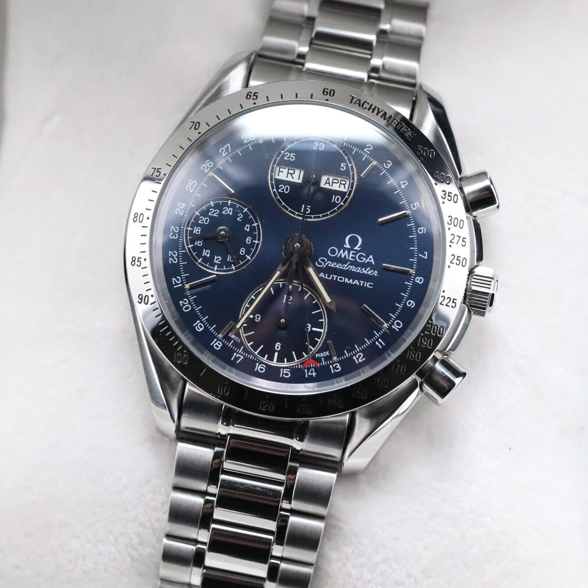 OMEGA Speedmaster Blue Dial Day Triple Date Vintage 1996 3521.80.00 - Complete