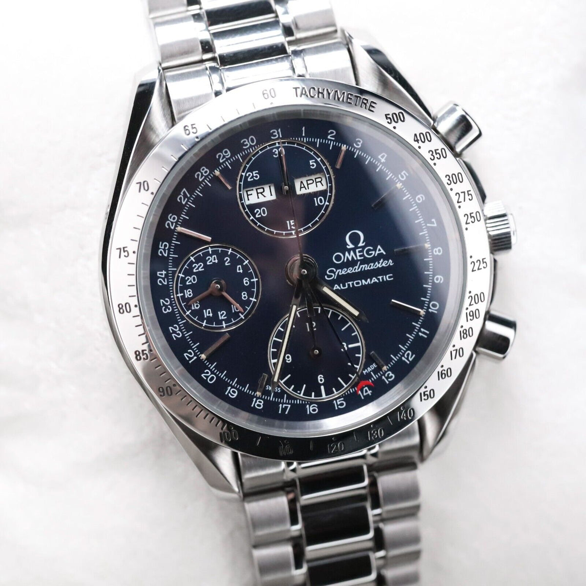 OMEGA Speedmaster Blue Dial Day Triple Date Vintage 1996 3521.80.00 - Complete