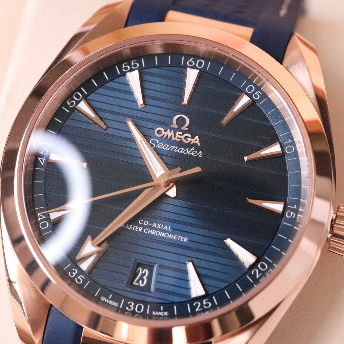 Omega Seamaster Aqua Terra 41mm Sedna Rose Gold Blue Dial 220.52.41.21.03.001