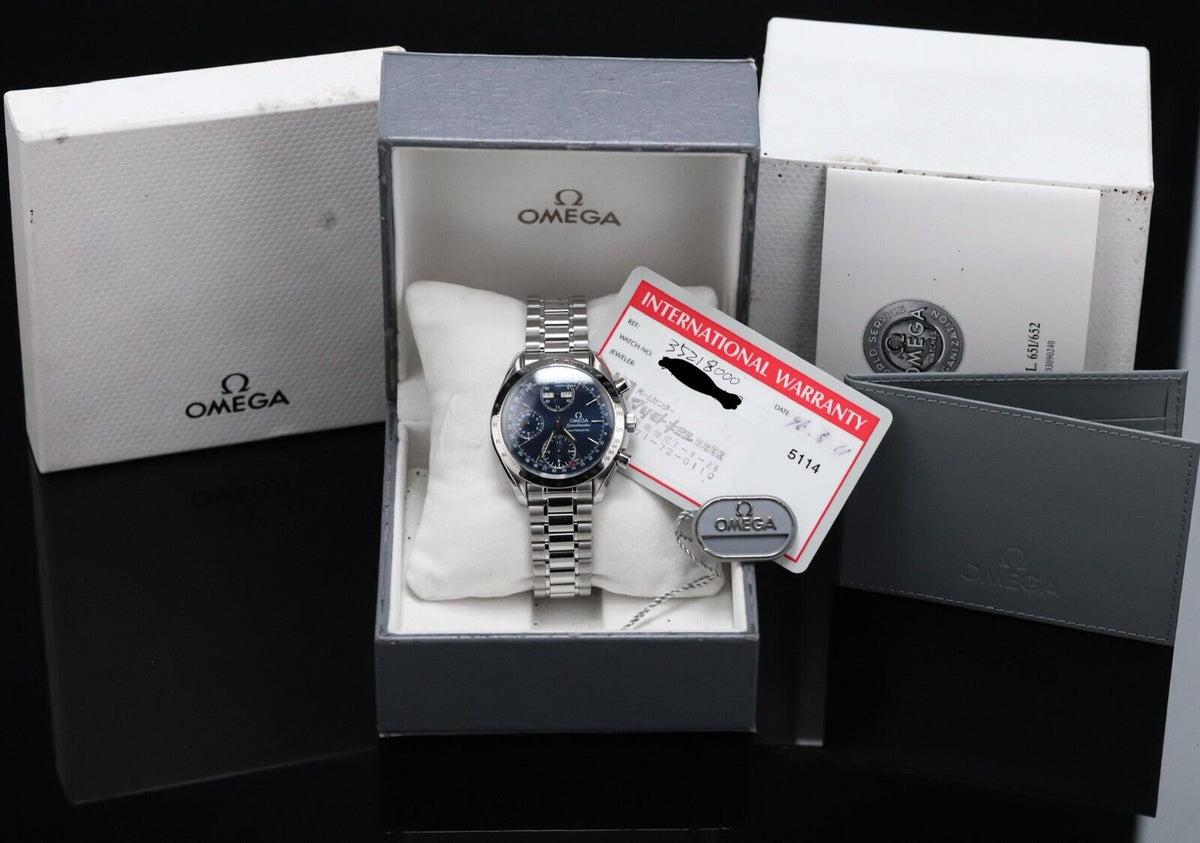 OMEGA Speedmaster Blue Dial Day Triple Date Vintage 1996 3521.80.00 - Complete