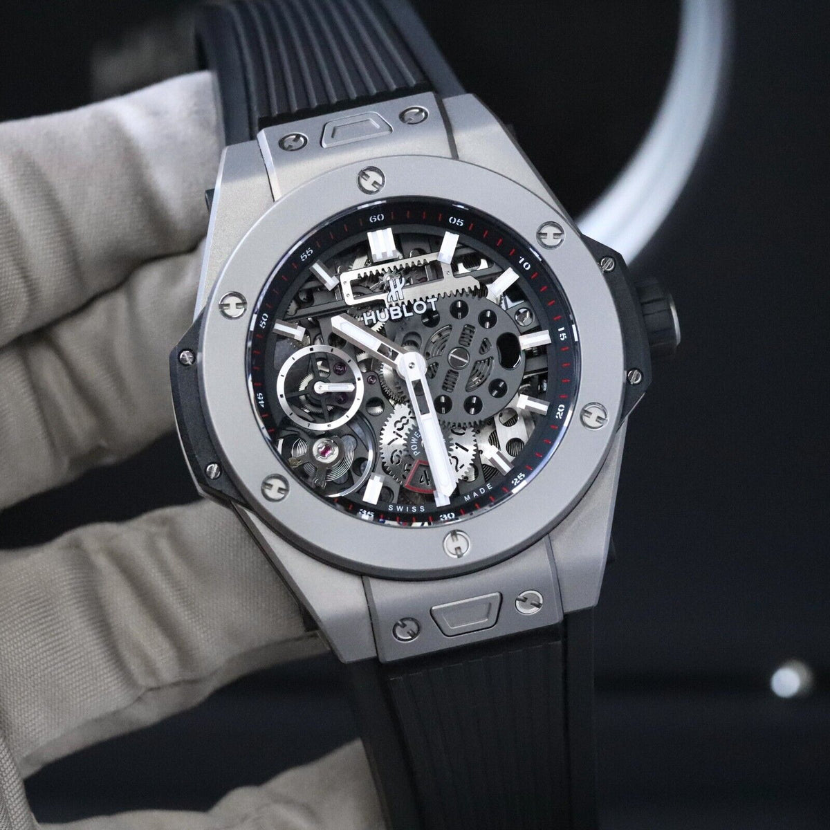 Hublot Big Bang Meca-10 45mm Titanium $23K MSRP Skeleton 10 Day 414.NI.1123.RX