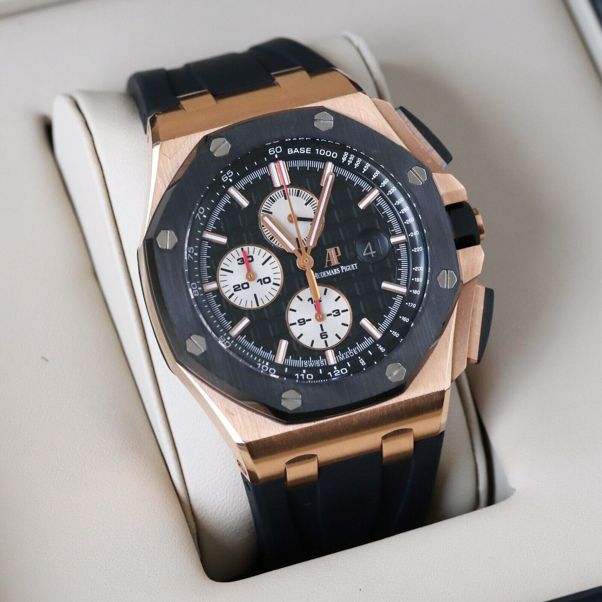 Audemars Piguet Royal Oak Offshore 44mm Rose Gold Black Ceramic 26401RO - B&P