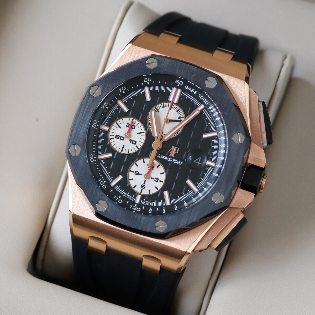 Audemars Piguet Royal Oak Offshore 44mm Rose Gold Black Ceramic 26401RO - B&P