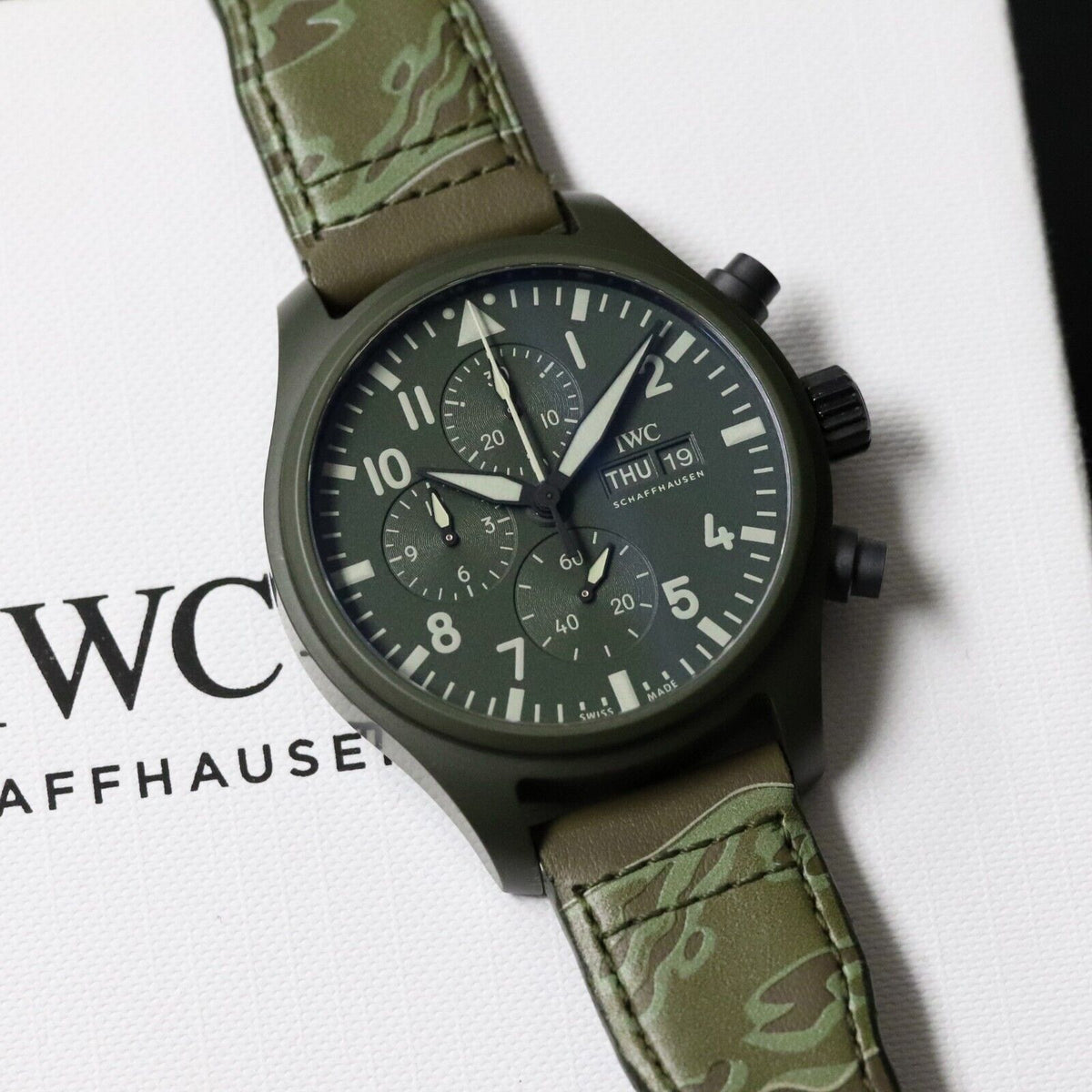 IWC Pilot Chrono Top Gun "Woodlands" Green Ceramic 44.5mm IW389106 Limited Camo