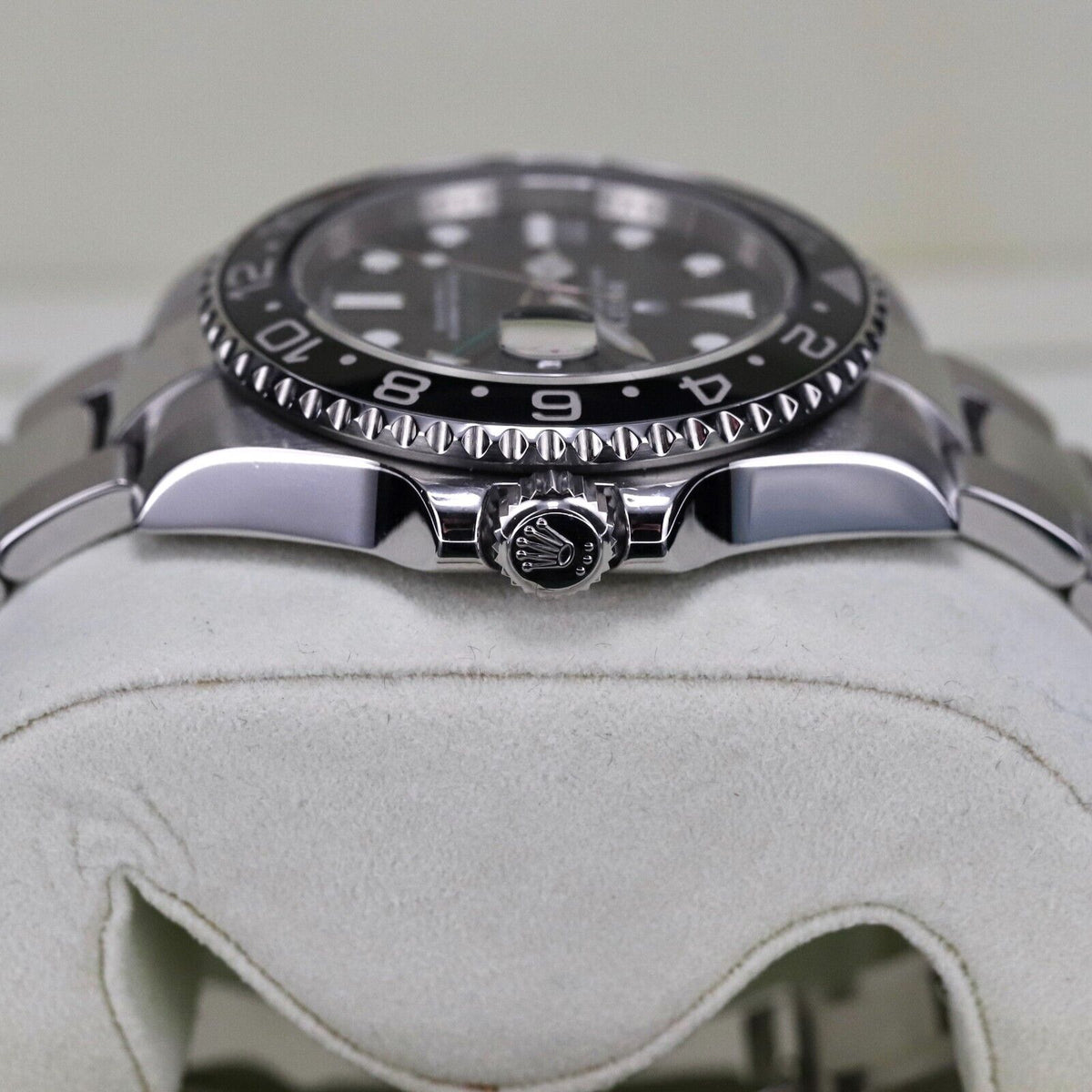 Rolex GMT-Master II Green Arrow Black Bezel Steel Bracelet 116710LN Box Papers