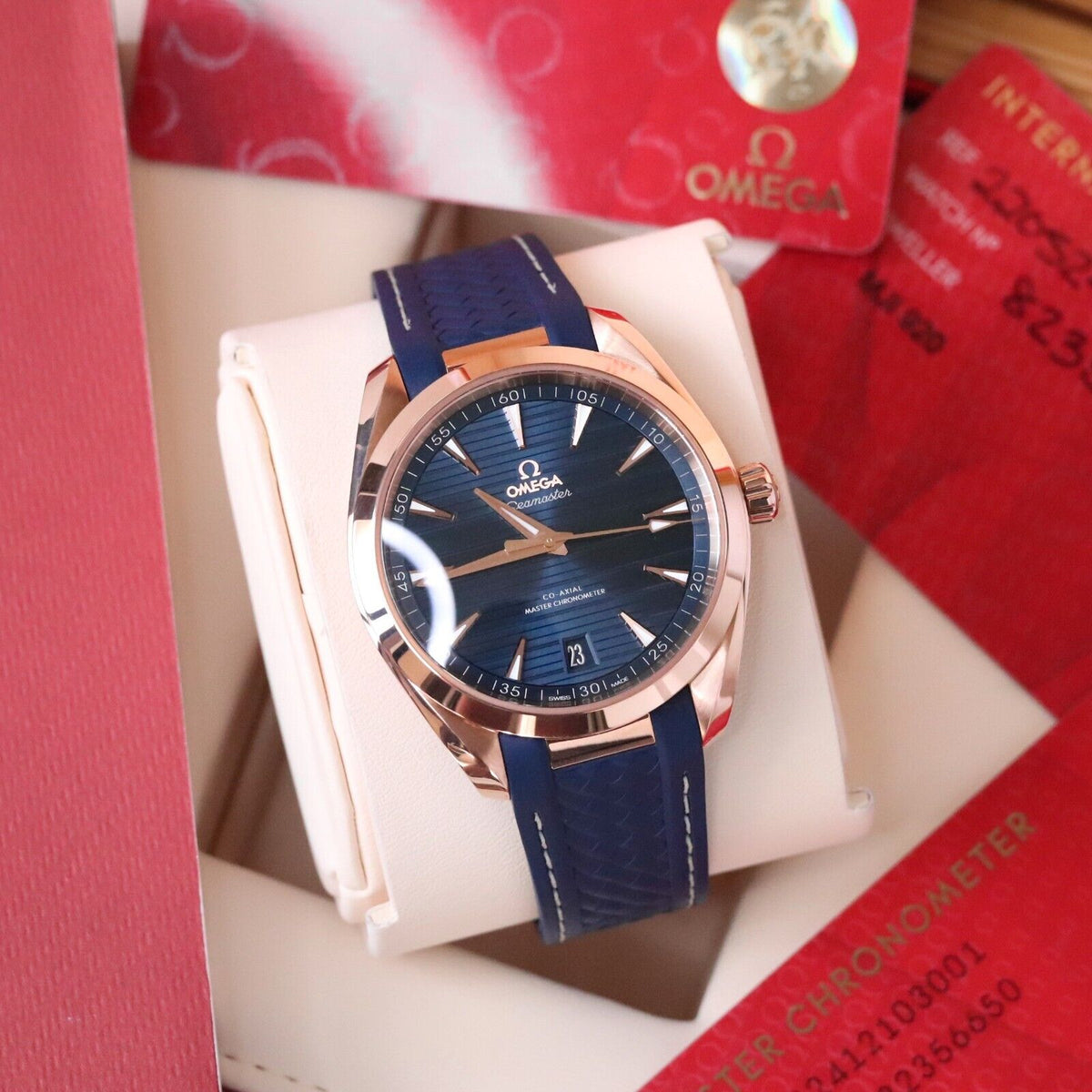 Omega Seamaster Aqua Terra 41mm Sedna Rose Gold Blue Dial 220.52.41.21.03.001