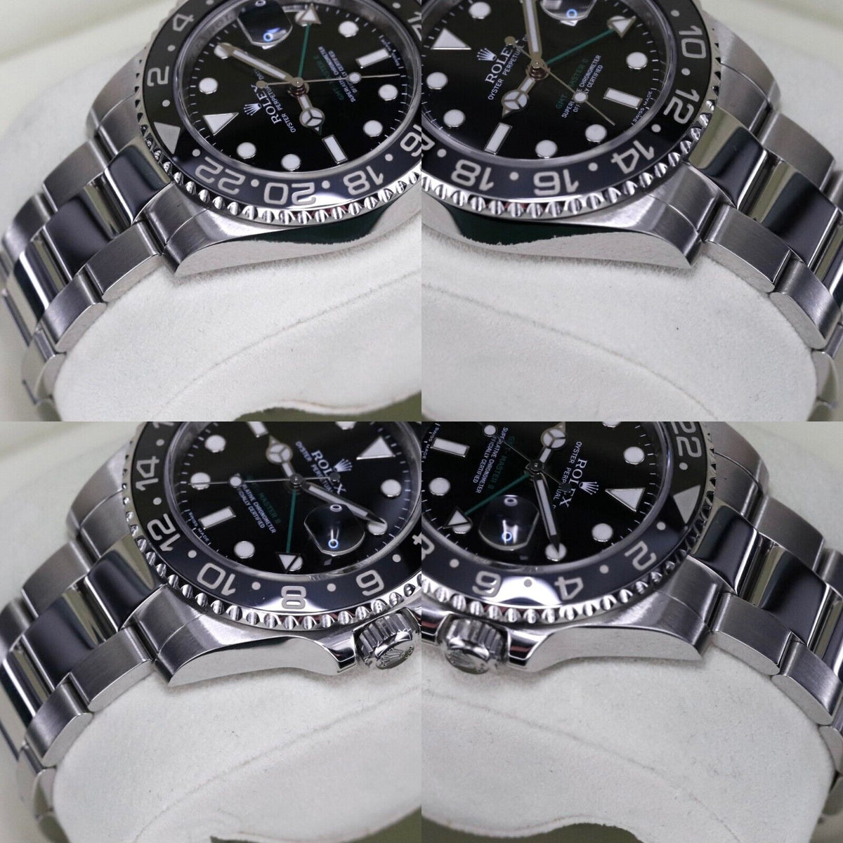 Rolex GMT-Master II Green Arrow Black Bezel Steel Bracelet 116710LN Box & Papers