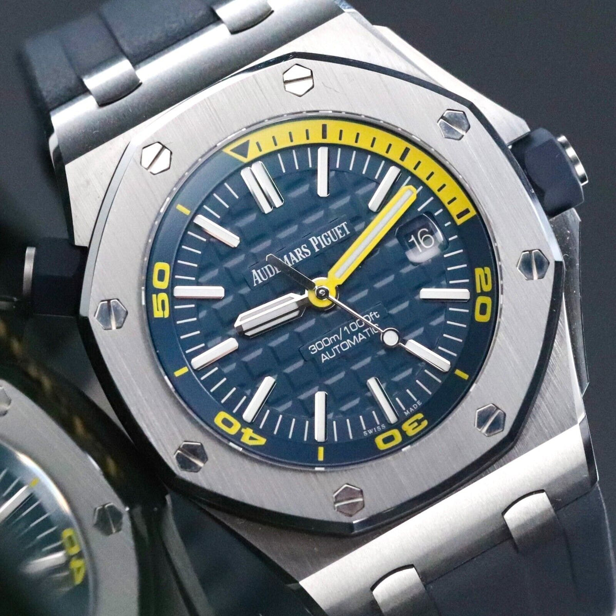 Audemars Piguet Royal Oak Offshore Diver 42mm Blue Yellow Funky Colors 15710ST