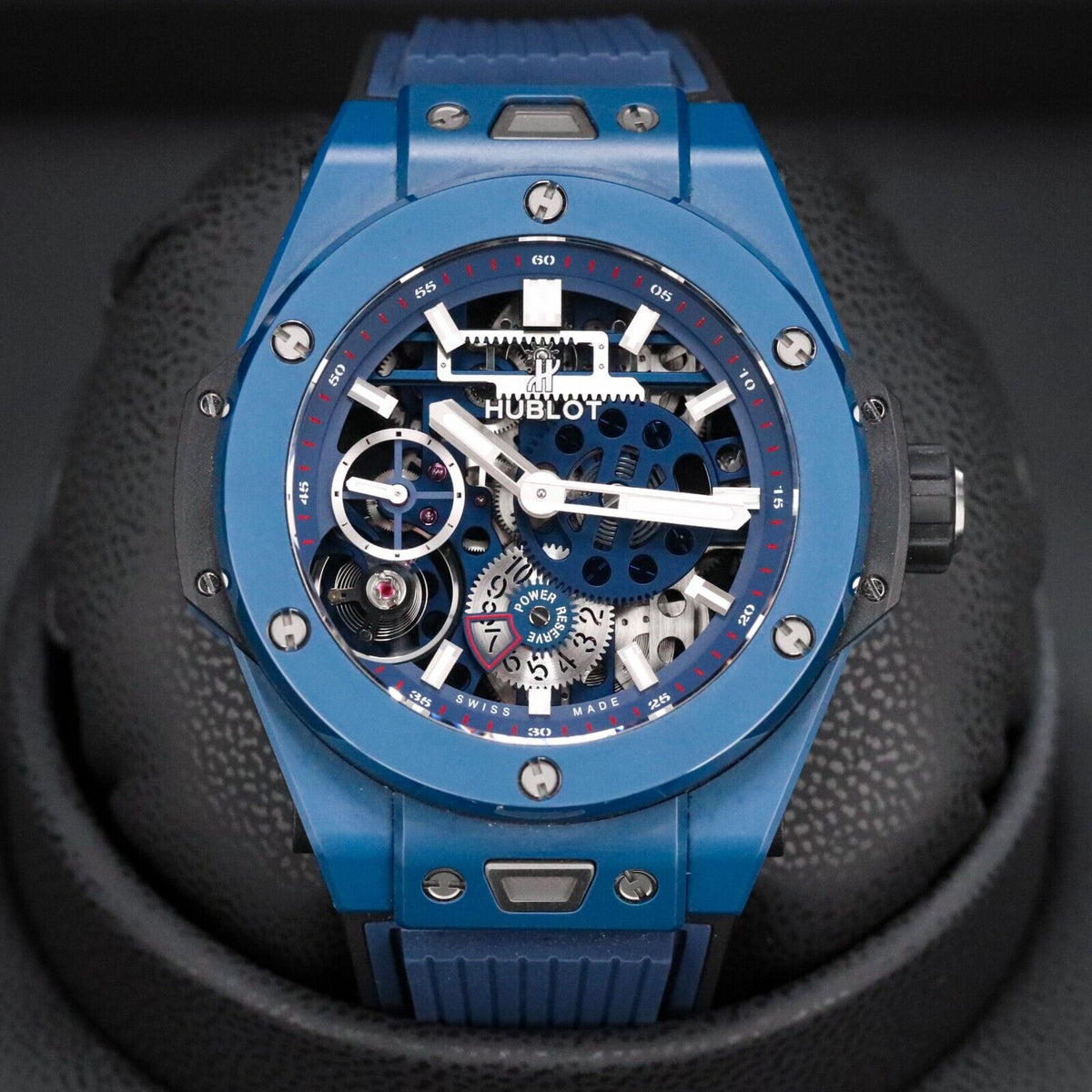 Hublot Big Bang Meca 10 Blue Ceramic 45mm Skeleton 10 Day Mint 414.EX.5123.RX