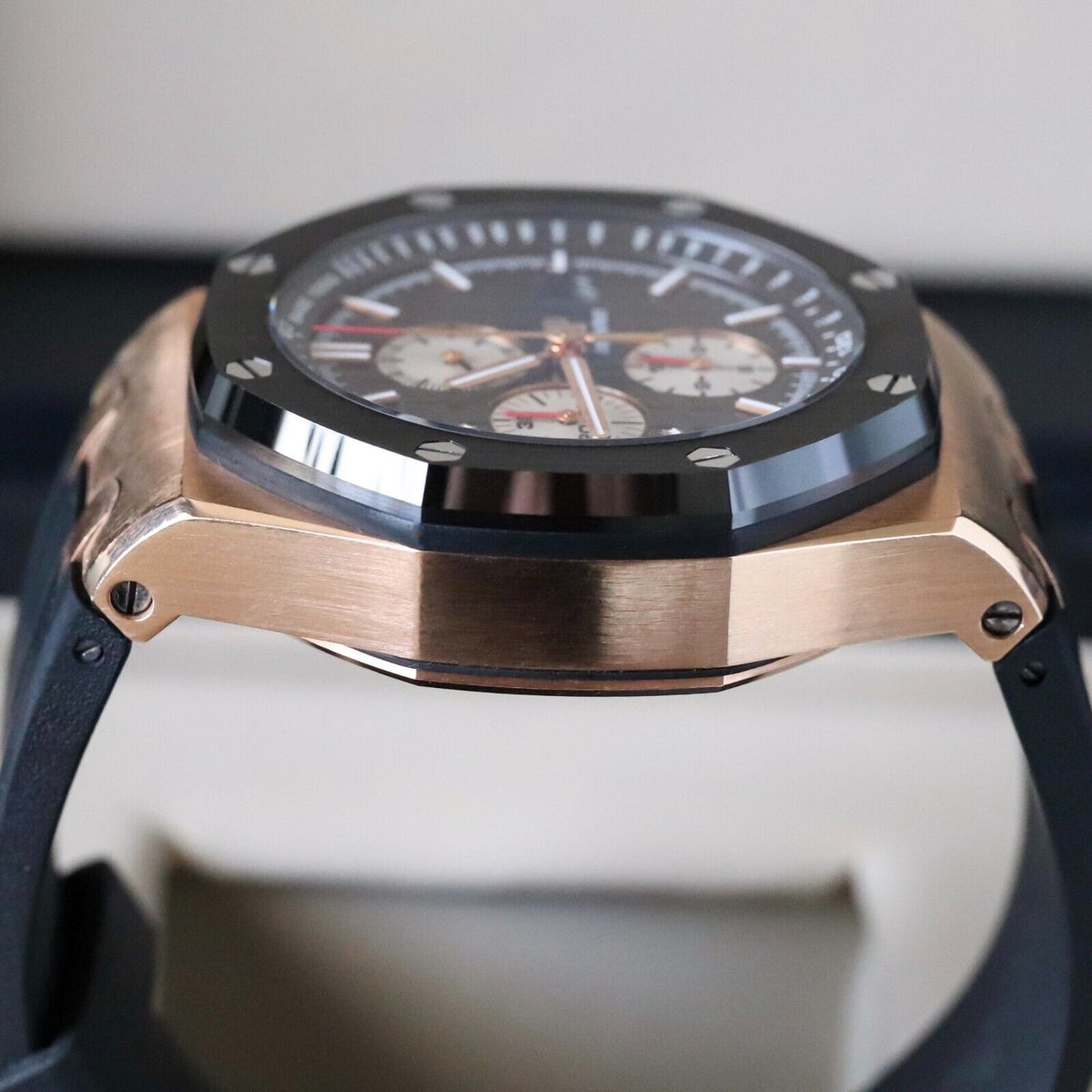 Audemars Piguet Royal Oak Offshore 44mm Rose Gold Black Ceramic 26401RO - B&P