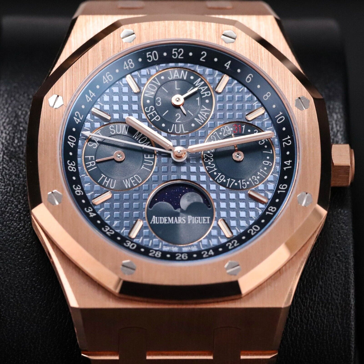 2024 Audemars Piguet Royal Oak Perpetual Calendar 41m Rose Gold Ice Blue 26574OR