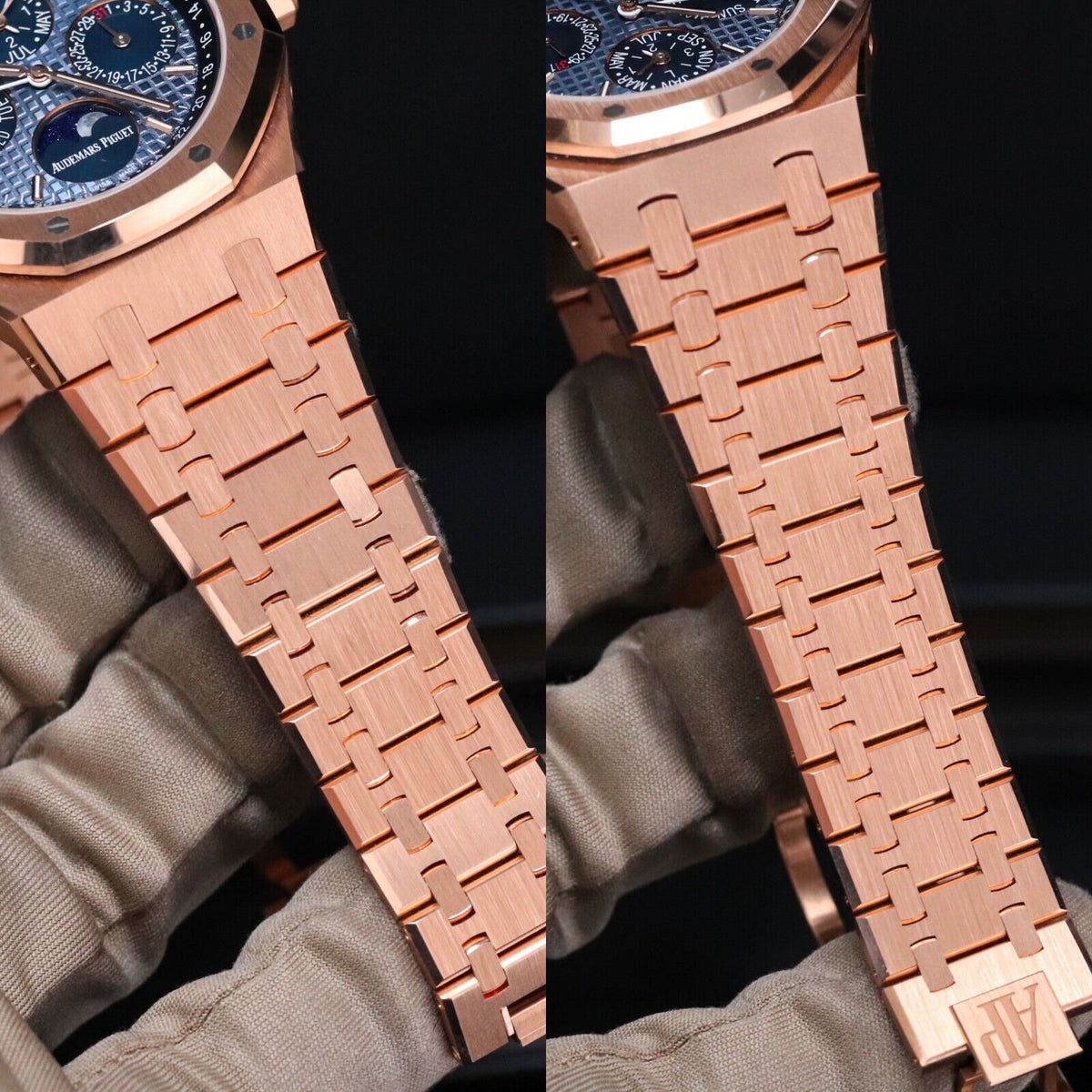 2024 Audemars Piguet Royal Oak Perpetual Calendar 41m Rose Gold Ice Blue 26574OR