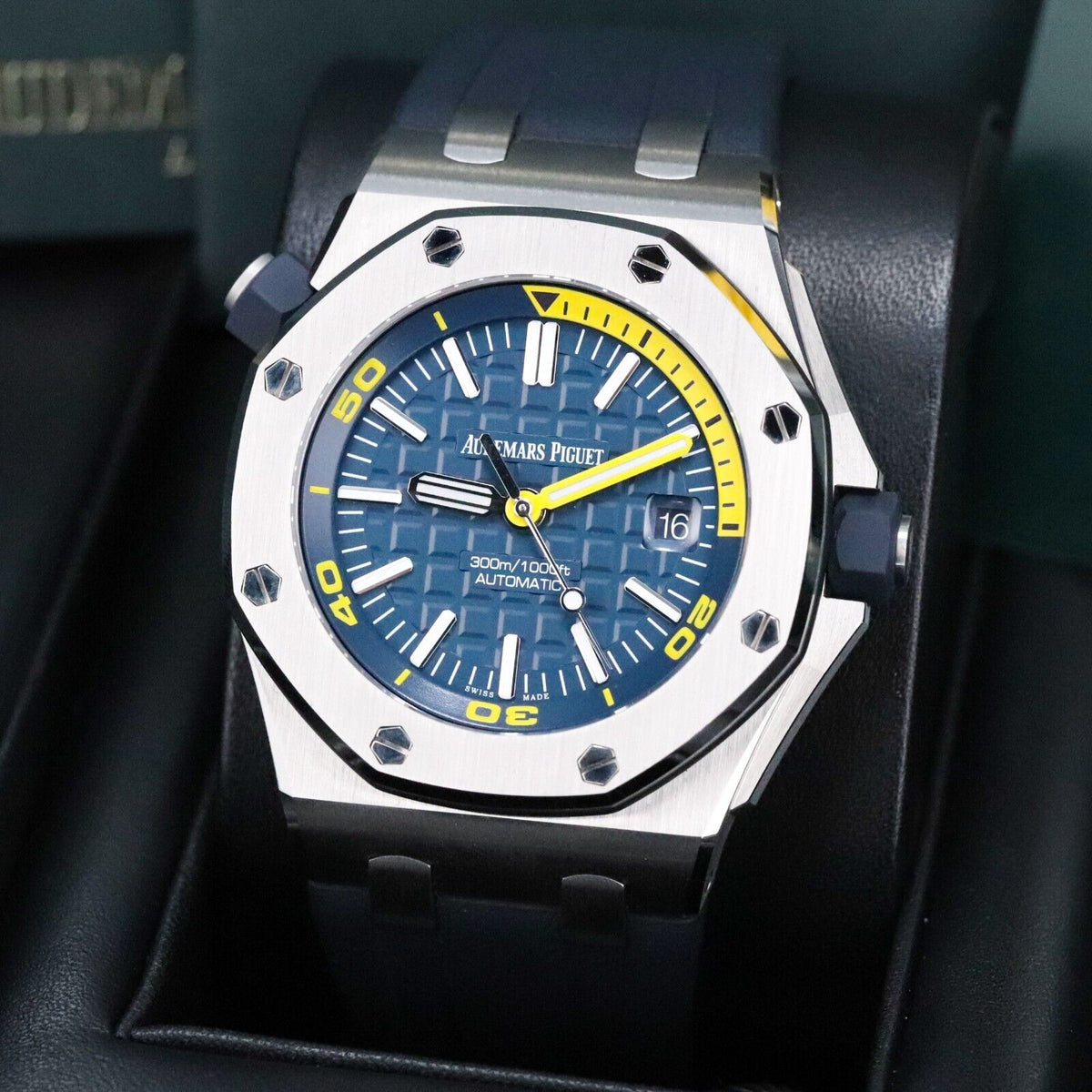 Audemars Piguet Royal Oak Offshore Diver 42mm Blue Yellow Funky Colors 15710ST.OO.A027CA.01