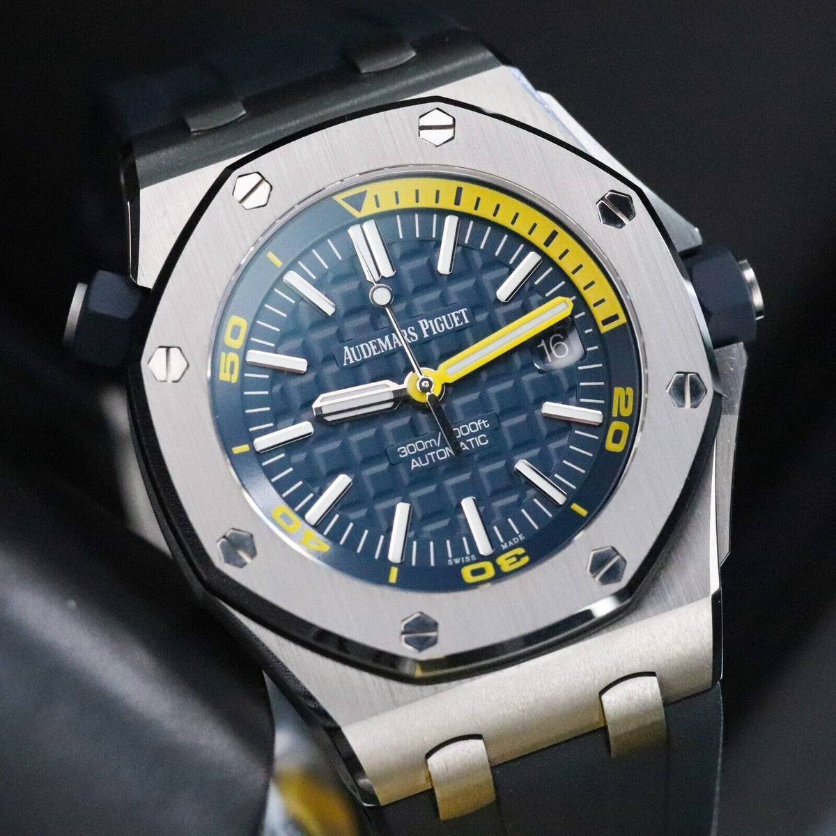 Audemars Piguet Royal Oak Offshore Diver 42mm Blue Yellow Funky Colors 15710ST.OO.A027CA.01