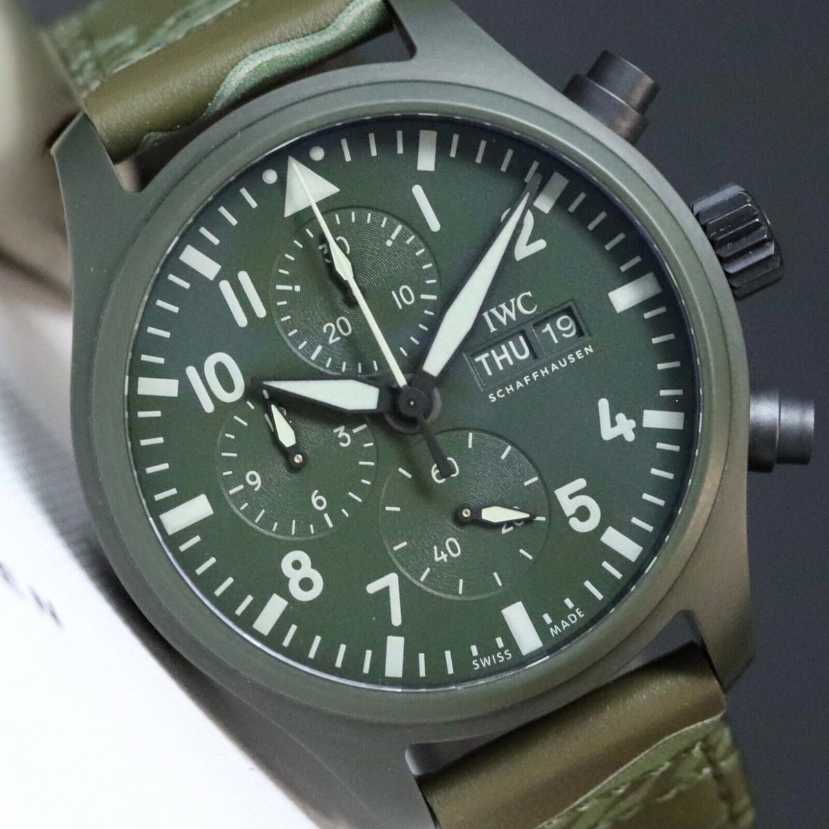 IWC Pilot Chrono Top Gun "Woodlands" Green Ceramic 44.5mm IW389106 Limited Camo