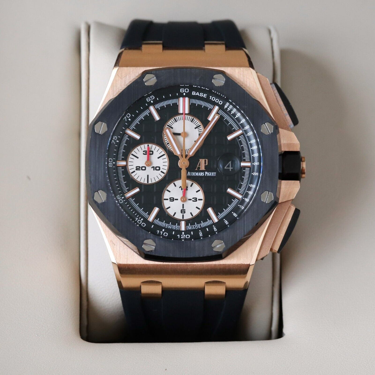 Audemars Piguet Royal Oak Offshore 44mm Rose Gold Black Ceramic 26401RO - B&P