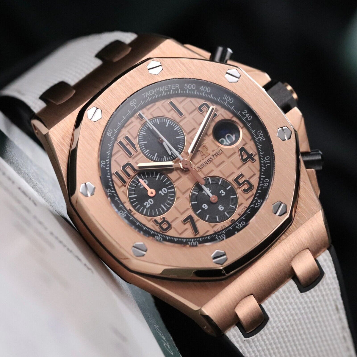 Audemars Piguet Royal Oak Offshore 42mm Half Brick Rose Gold Champagne 26470OR.OO.A002CR.01