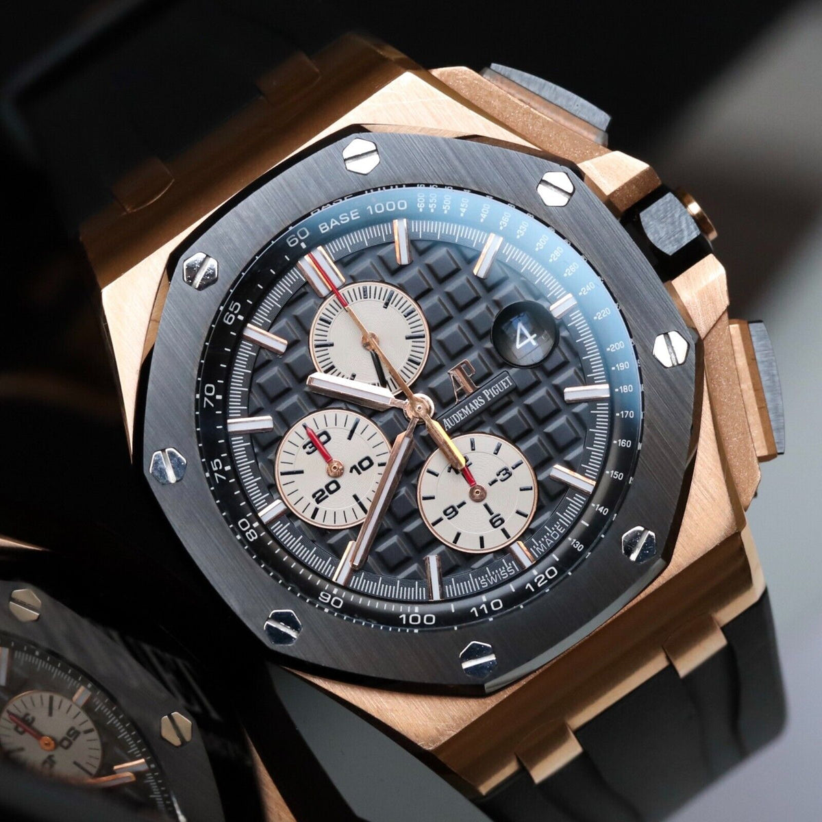 Audemars Piguet Royal Oak Offshore 44mm Rose Gold Black Ceramic 26401RO - B&P