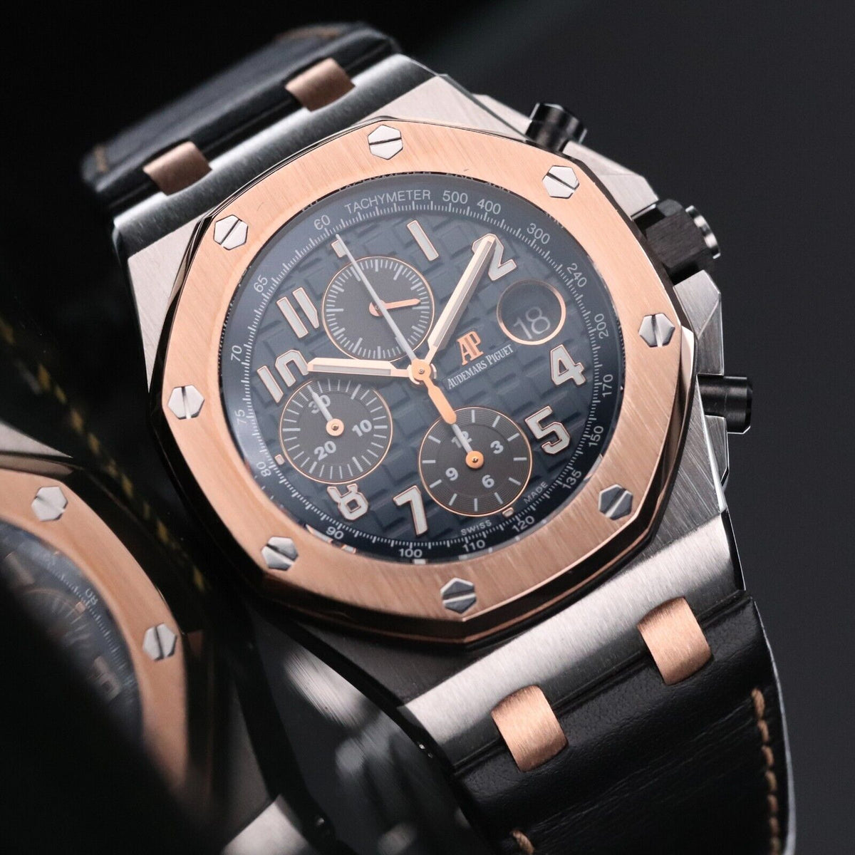 Audemars Piguet Royal Oak Offshore 42m Two Tone Blue Rose Steel Bucherer 26471SR