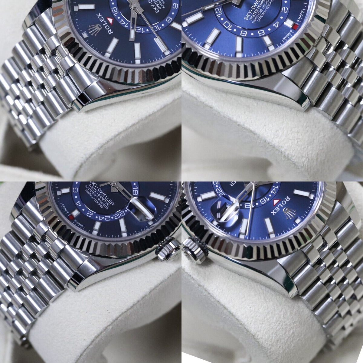 2023 Rolex Sky-Dweller 42mm Blue Dial Fluted Steel Jubilee 336934 - Complete