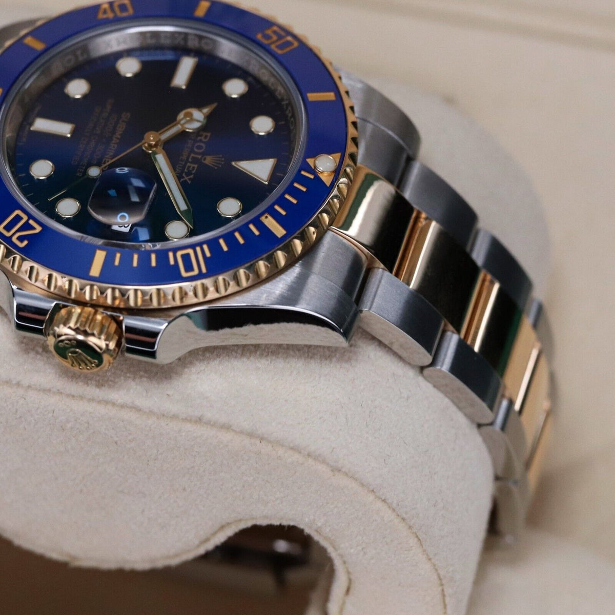 Rolex Submariner Date "Bluesy" 116613LB Two Tone Gold Blue Oyster Steel 2017