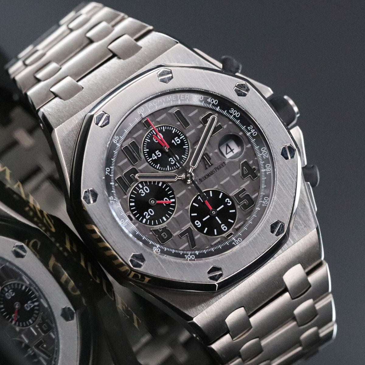 Audemars Piguet Royal Oak Offshore 42mm Titanium Bracelet Chrono - 26170TI B&P