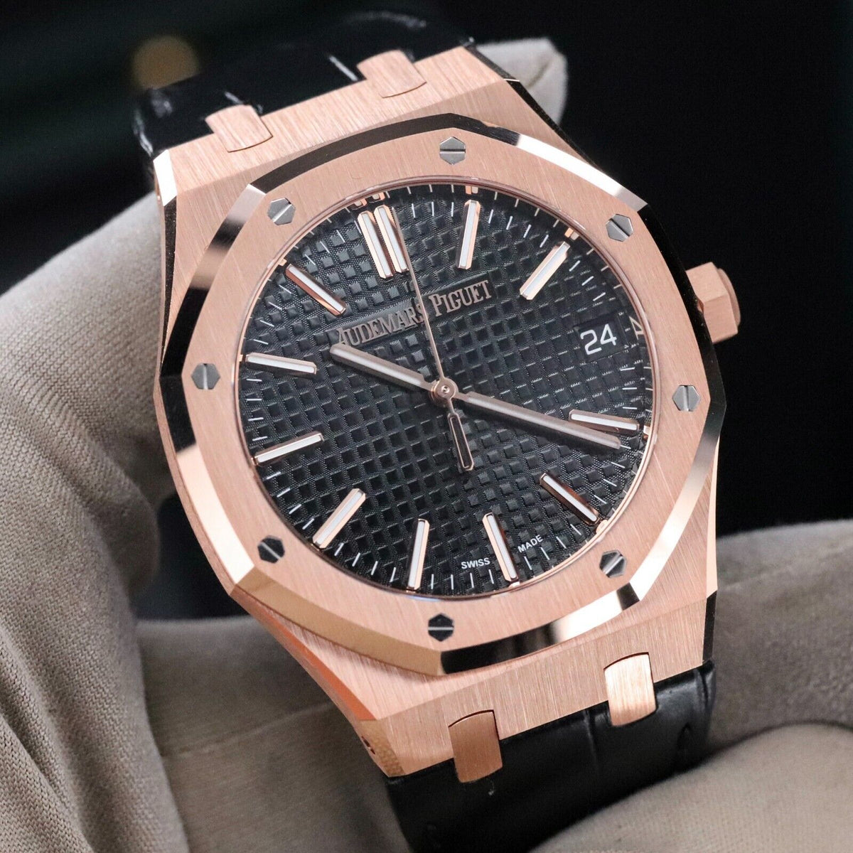 2024 Audemars Piguet Royal Oak UNWORN 41mm Rose Gold Black Dial 15510OR - Update