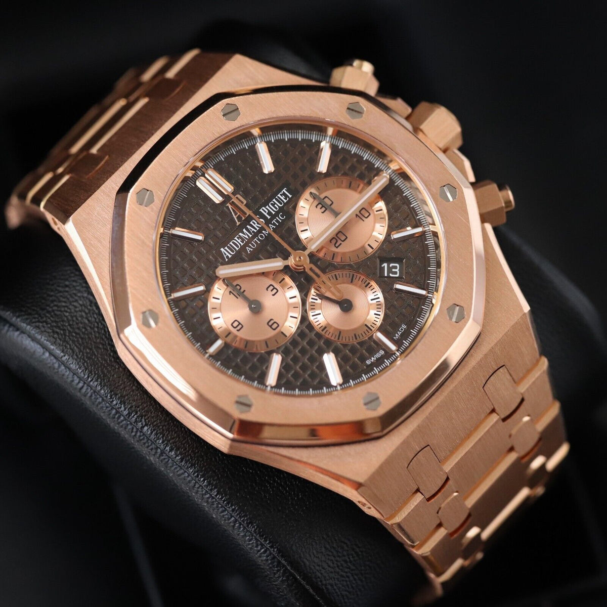 Audemars Piguet Royal Oak Chronograph 41mm 18k Rose Gold Brown 26331OR.OO.1220OR.02 Mint B&P