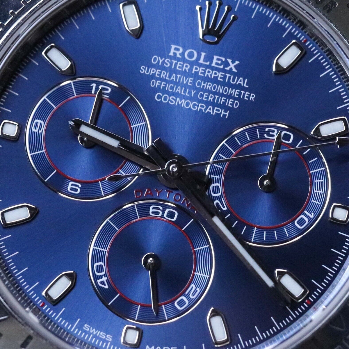 Rolex Daytona 40mm 18K White Gold Blue Dial 116509