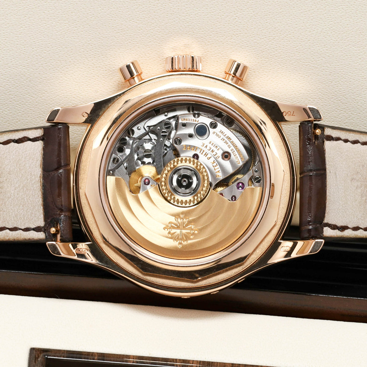 Patek Annual Calendar 2011 Complete 40.5mm 18k Rose Gold Silver White Dial 18k Rose Gold Bezel Brown Alligator Leather Strap 5960R-001