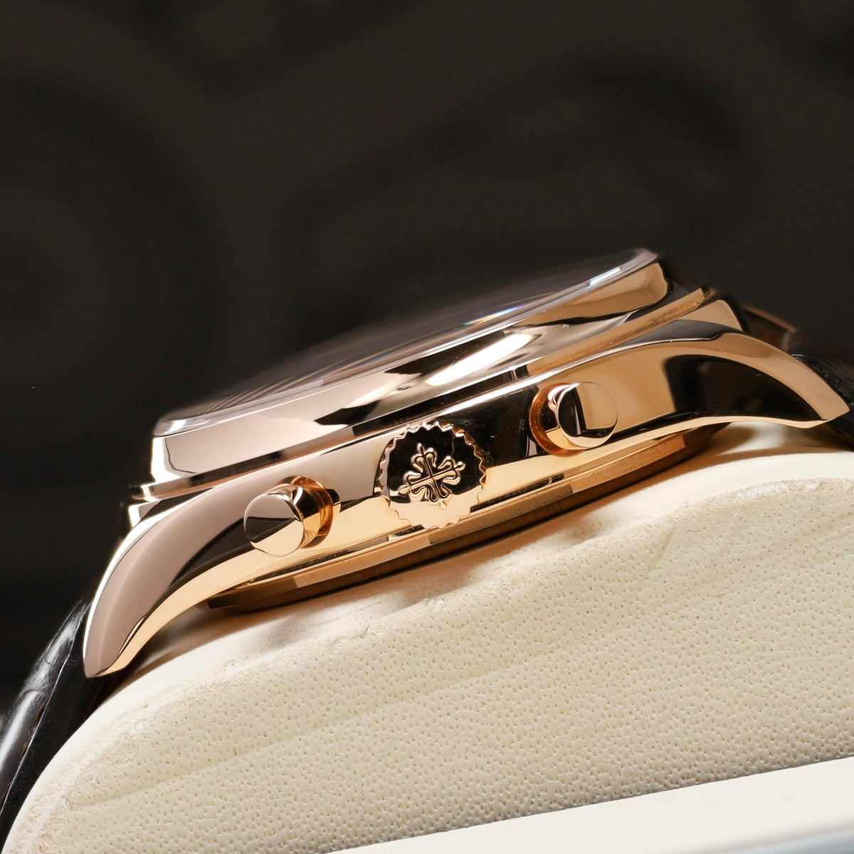 Patek Annual Calendar 2011 Complete 40.5mm 18k Rose Gold Silver White Dial 18k Rose Gold Bezel Brown Alligator Leather Strap 5960R-001