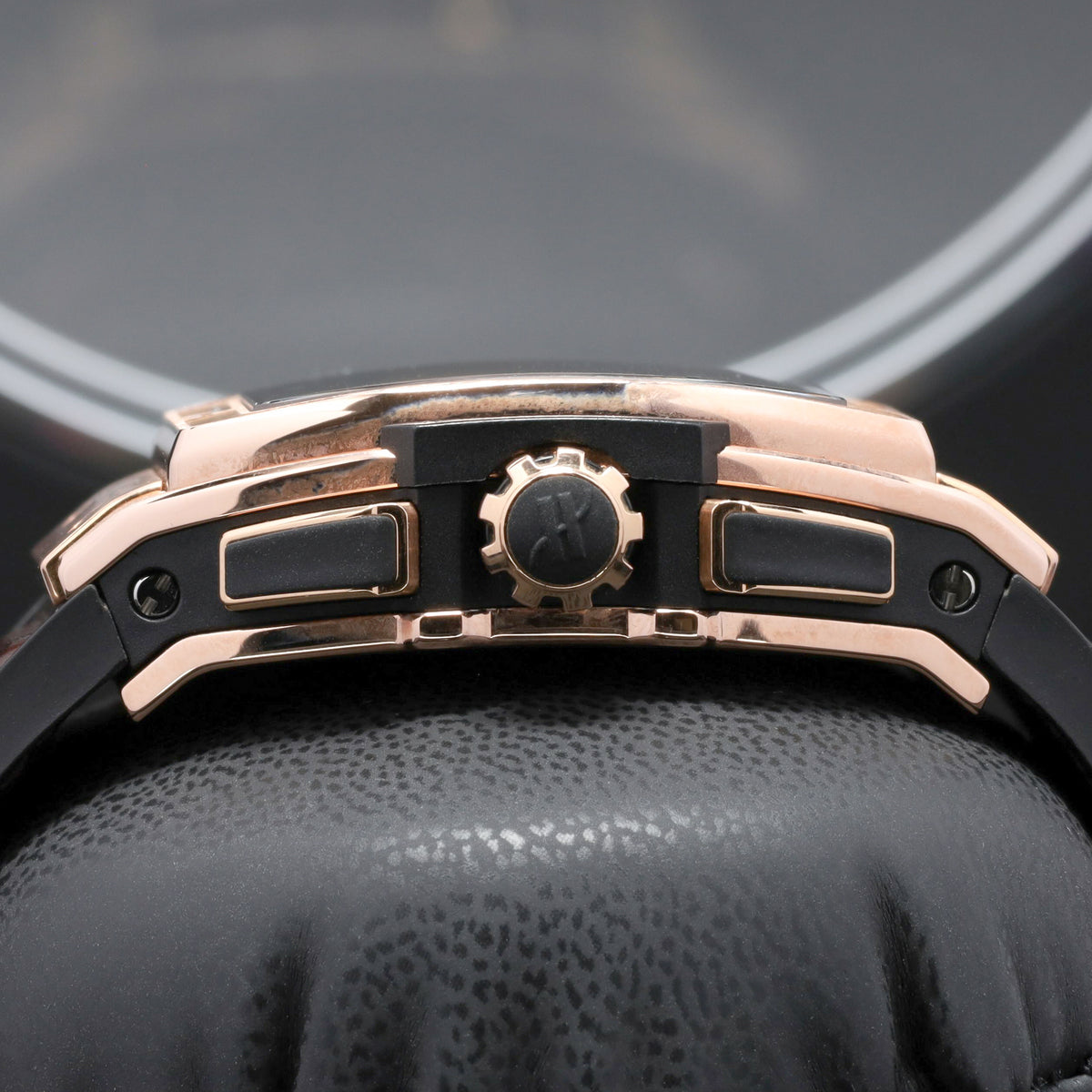 Hublot Spirit of Big Bang 45mm Rose gold Skeleton Dial Gold Fixed Bezel Brown Leather Strap with Rose Gold Folding Clasp 601.OX.0183.LR