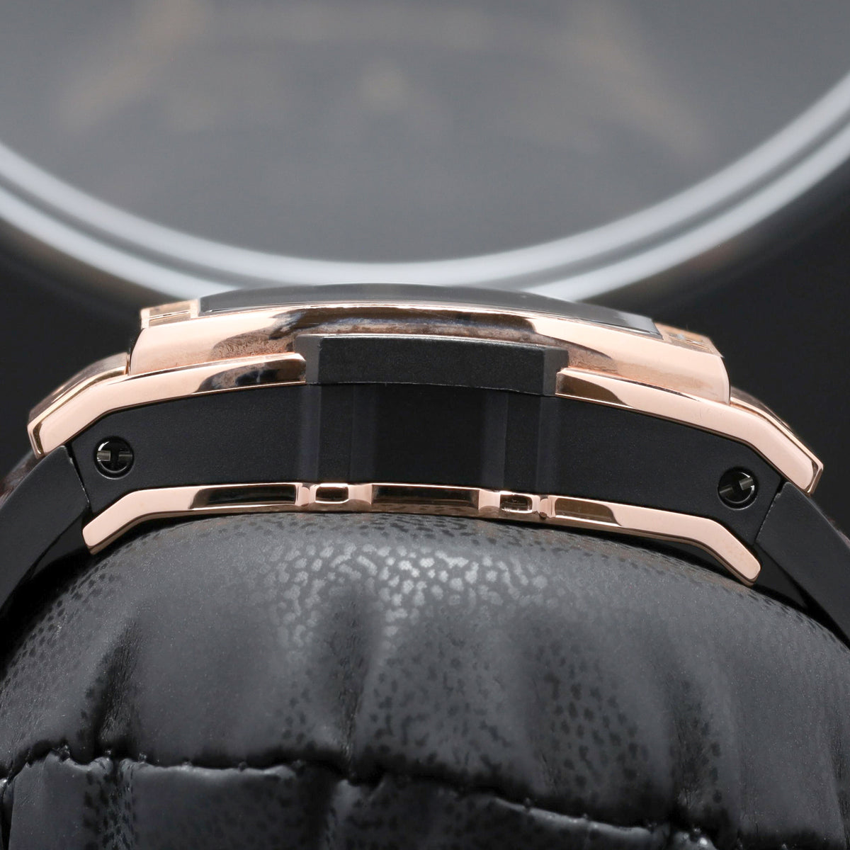 Hublot Spirit of Big Bang 45mm Rose gold Skeleton Dial Gold Fixed Bezel Brown Leather Strap with Rose Gold Folding Clasp 601.OX.0183.LR
