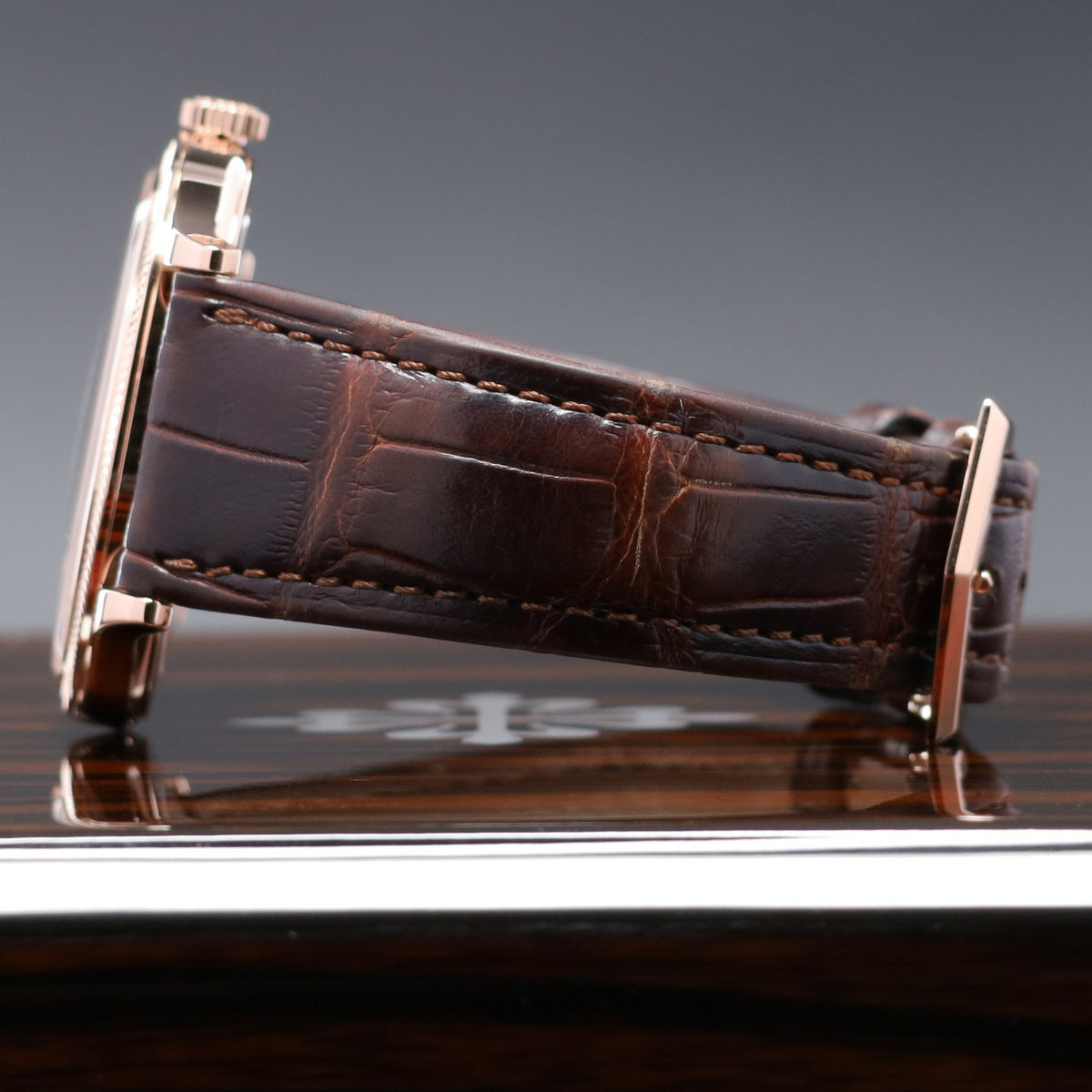Patek Philippe Calatrava 2025 Complete 39mm 18k Rose Gold White Dial 18k Rose Gold Hobnail Bezel Brown Leather Strap 6119R