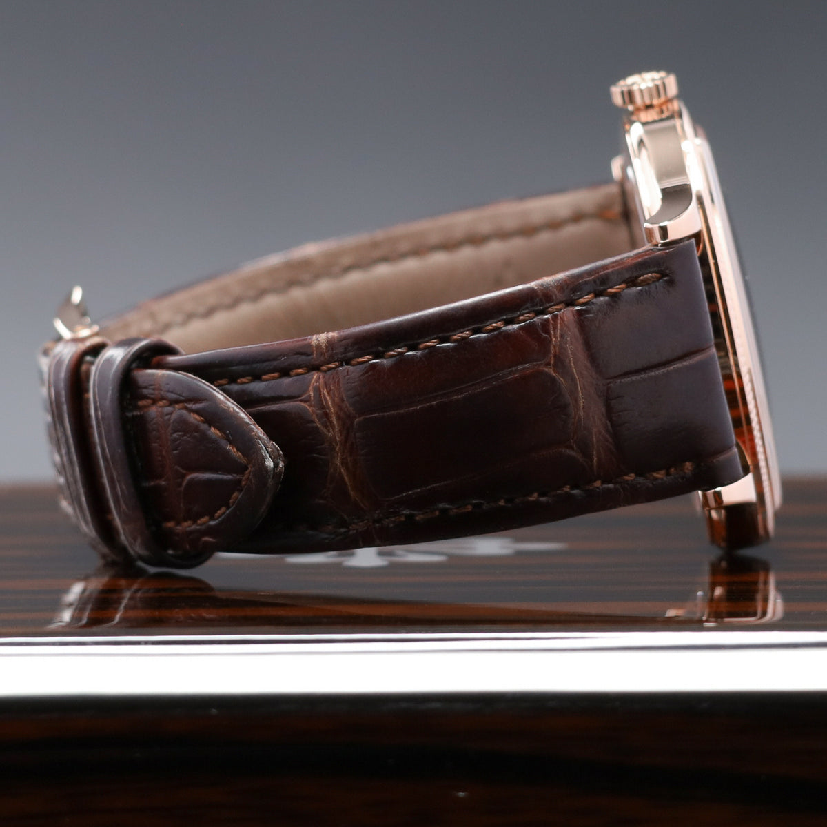 Patek Philippe Calatrava 2025 Complete 39mm 18k Rose Gold White Dial 18k Rose Gold Hobnail Bezel Brown Leather Strap 6119R