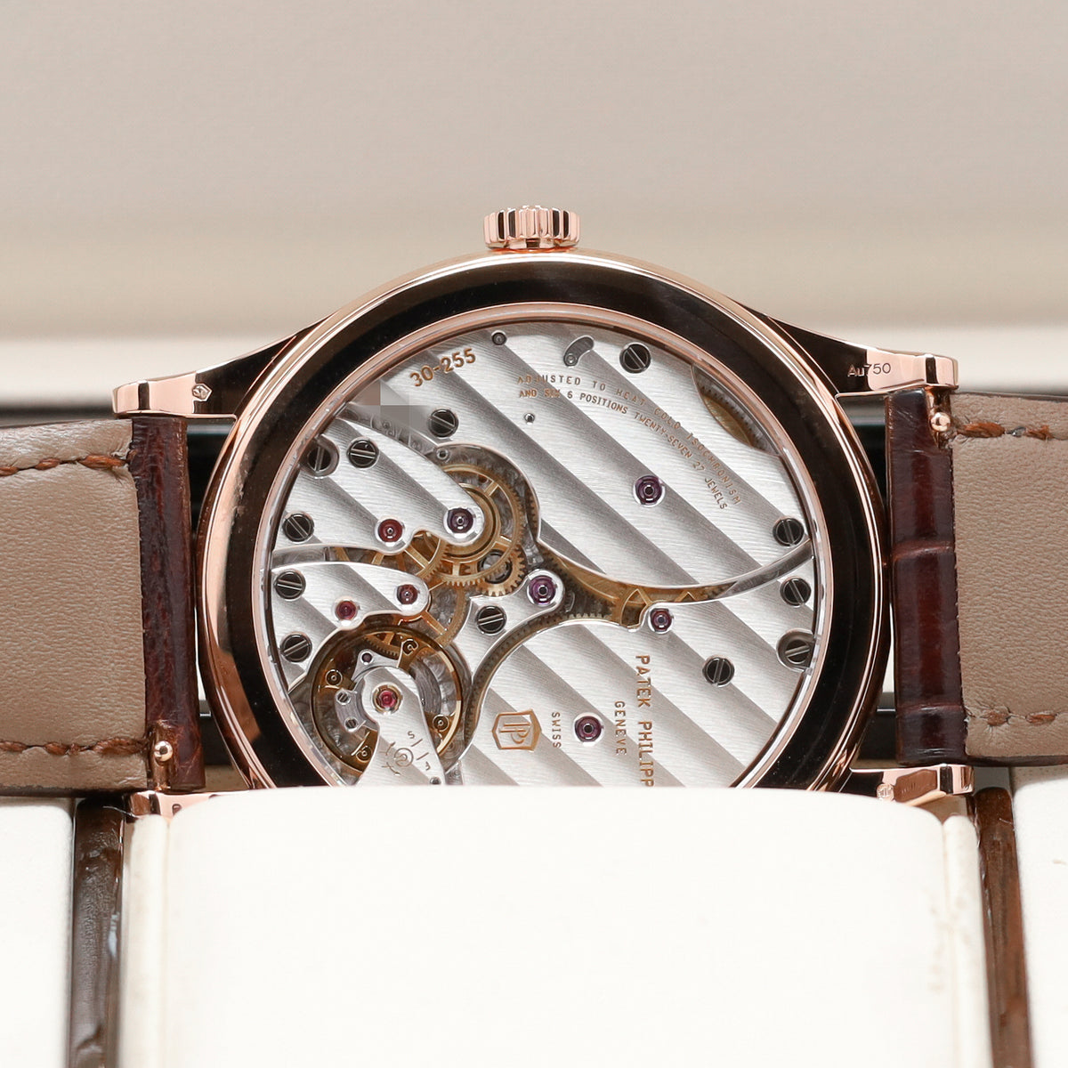 Patek Philippe Calatrava 2025 Complete 39mm 18k Rose Gold White Dial 18k Rose Gold Hobnail Bezel Brown Leather Strap 6119R
