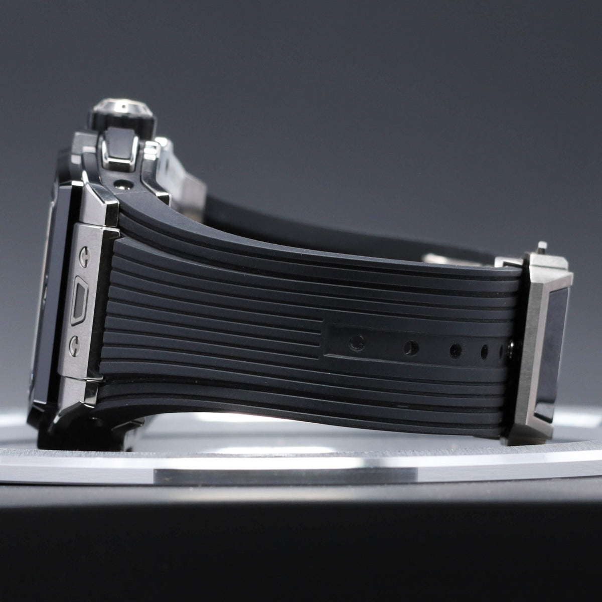 Hublot Spirit Of Big Bang 2023 42mm Titanium Skeletonized Dial Black Ceramic with Titanium Bezel Black Rubber Strap 642.NM.0170.RX