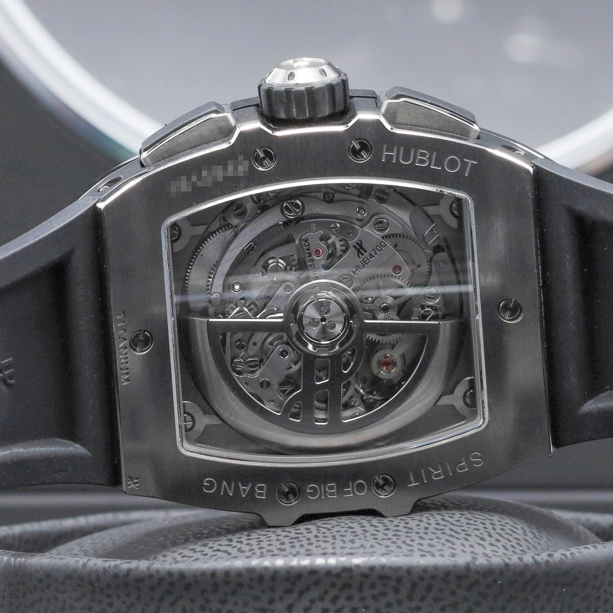 Hublot Spirit Of Big Bang 2023 42mm Titanium Skeletonized Dial Black Ceramic with Titanium Bezel Black Rubber Strap 642.NM.0170.RX