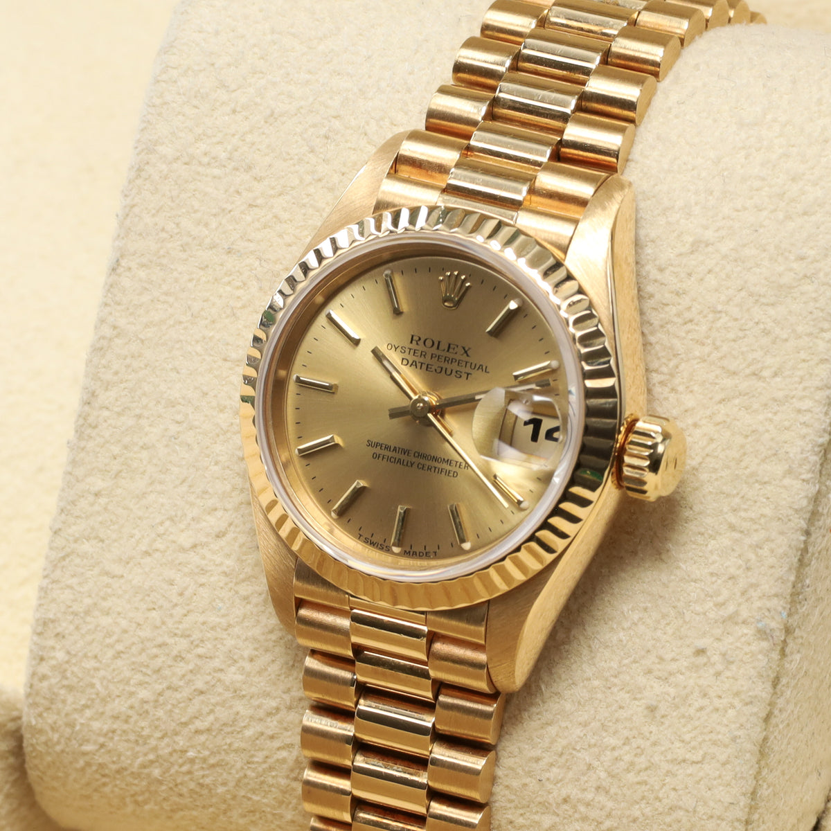 Rolex Datejust 26mm 18k Yellow Gold Case,Datejust Dial Yellow Gold Fluted Bezel 18k Yellow Gold Jubilee Bracelet 69178