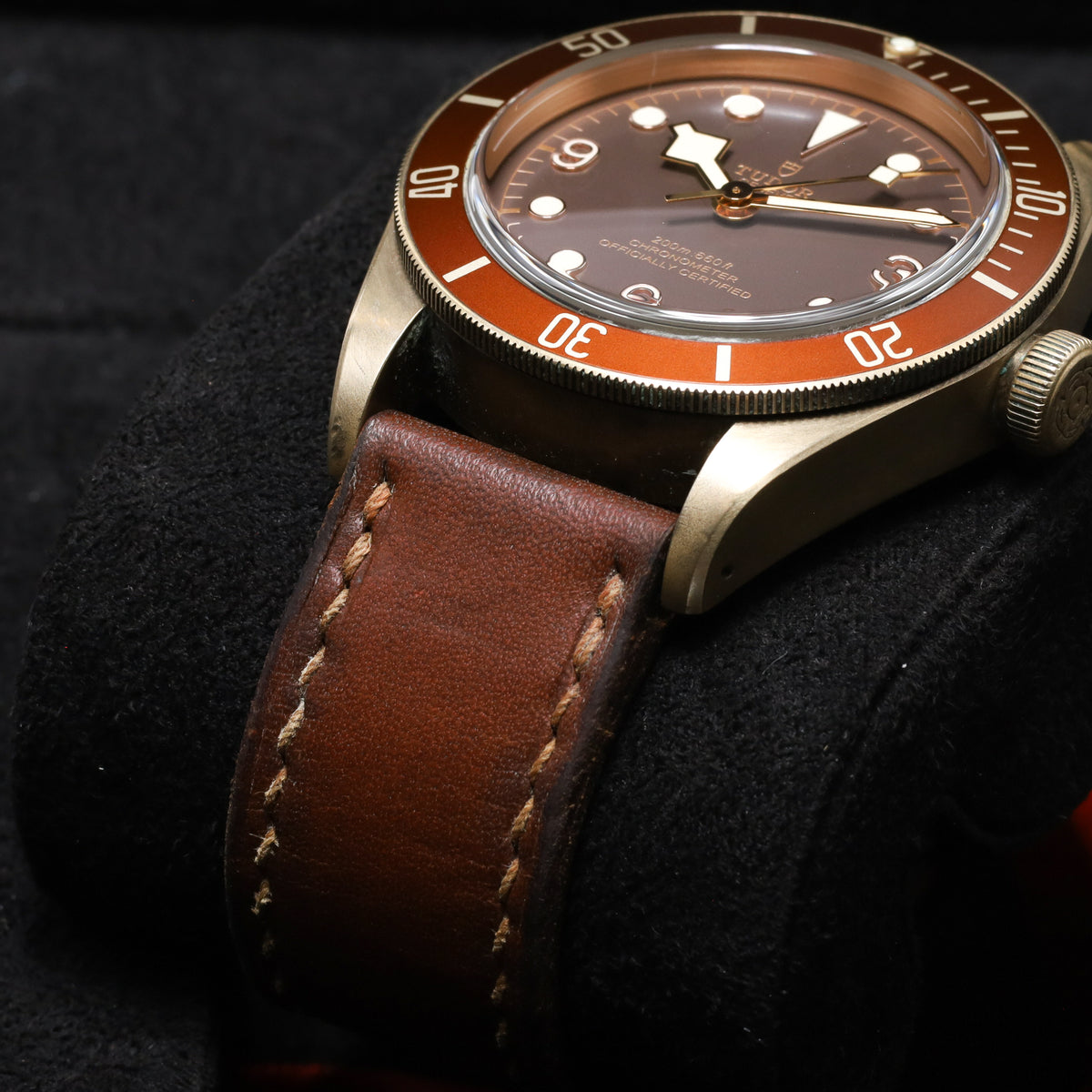 Tudor Black Bay 43mm Bronze Dark Brown/Black Dial Bronze Bezel Leather Strap 79250BM