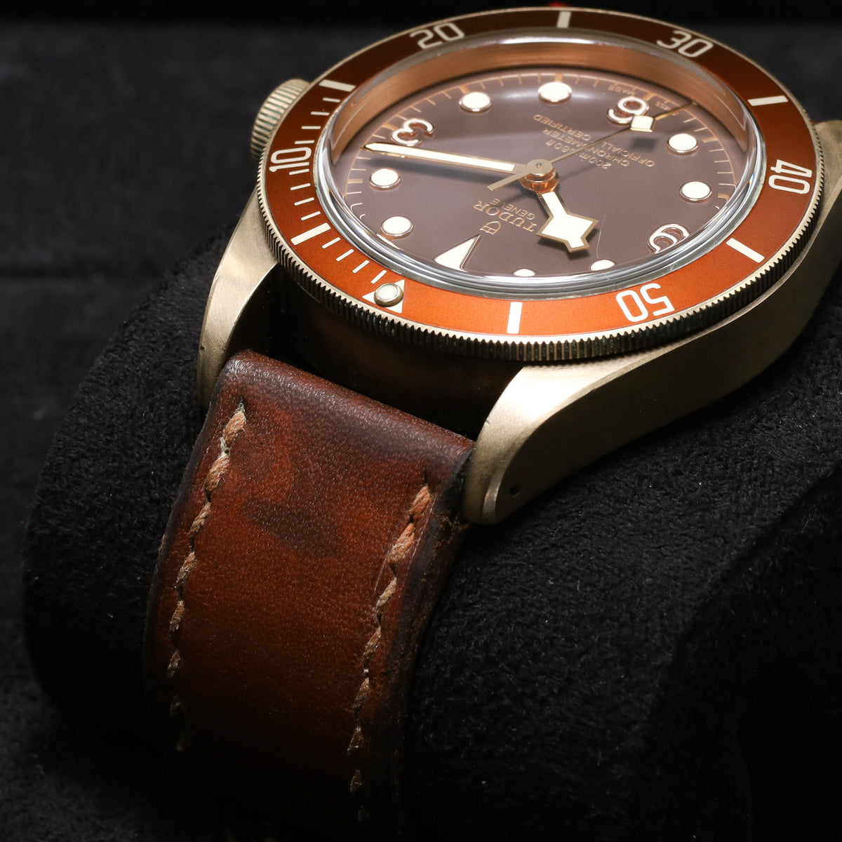 Tudor Black Bay 43mm Bronze Dark Brown/Black Dial Bronze Bezel Leather Strap 79250BM