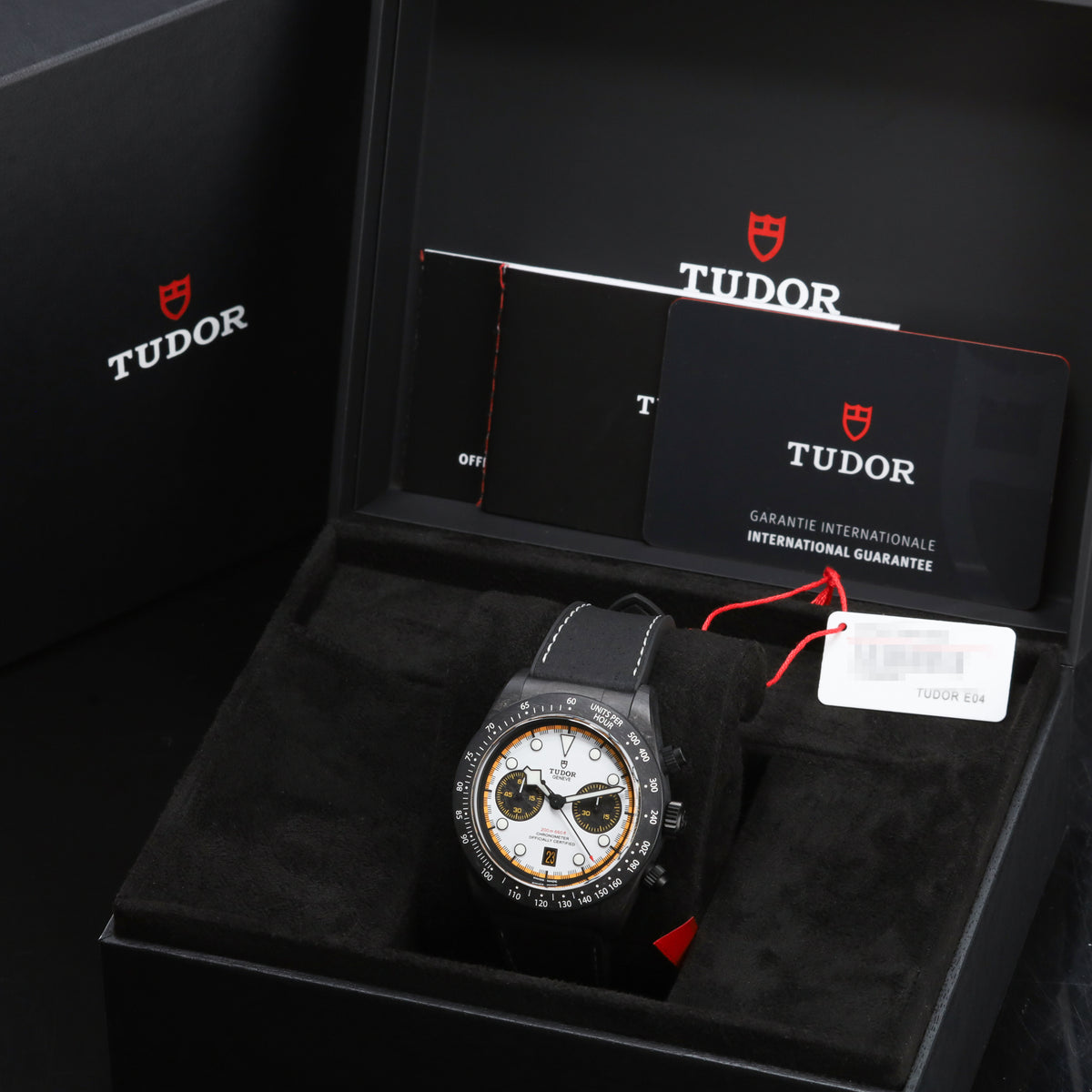 Tudor Black Bay 2026 Complete 42mm Carbon Fiber White with Yellow Accents Dial Carbon Fiber Tachymeter Bezel Hybrid Leather/Rubber Strap 79377KN