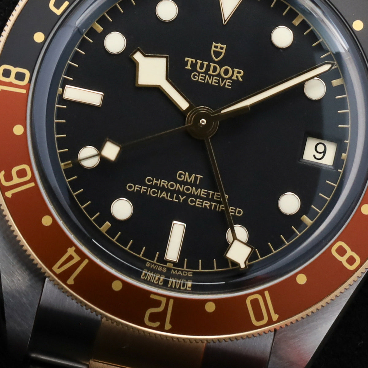 Tudor Black Bay GMT Rootbeer 2025 Complete 41mm Black Dial Two Tone Gold Ceramic Bezel 79833MN