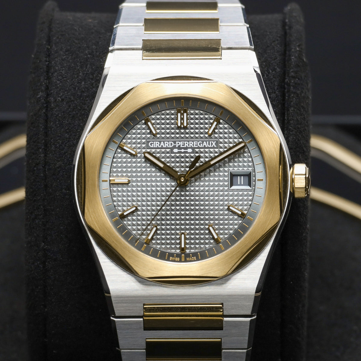 Girard-Perregaux Laureato 2026 Complete 39mm Stainless Steel Blue Clou de Paris Dial Stainless Steel with Yellow Gold Accents Bezel Two-Tone Stainless Steel and Yellow Gold Bracelet 81008-63-3412-1CM
