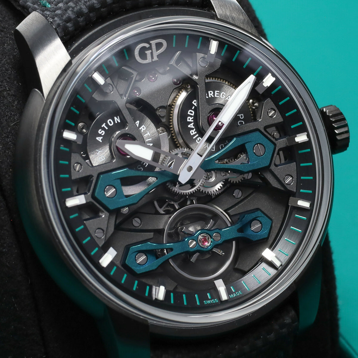 Girard Perregaux Bridges Neo Bridges Aston Martin Edition 2025 Complete 45mm Titanium DLC Case Openwork 250 Limited 84000-21-3236-5CX