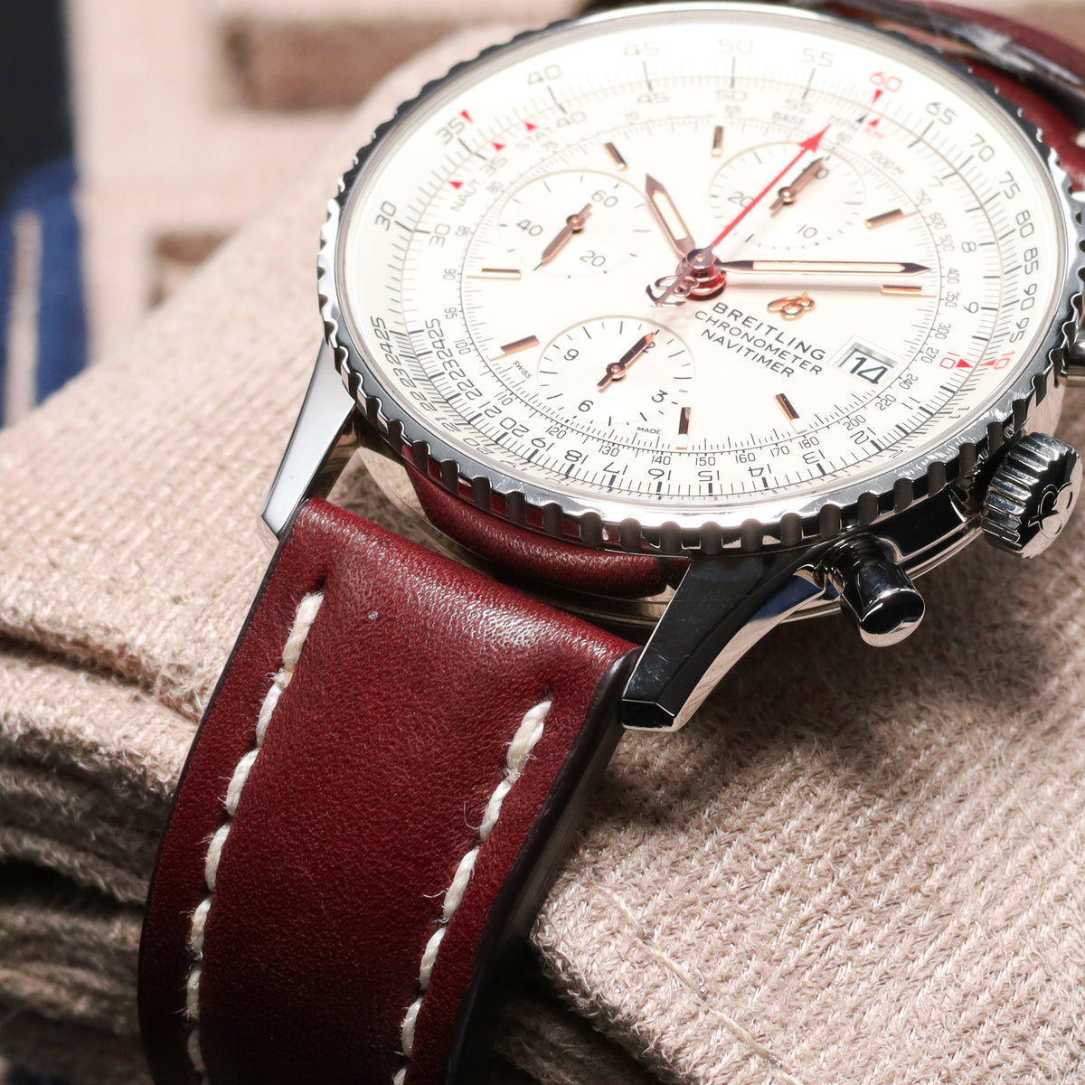 Breitling Navitimer 2022 Complete 43mm Stainless Steel Mercury Dial Stainless Steel Slide Rule Bezel Stainless Steel Bracelet A13324
