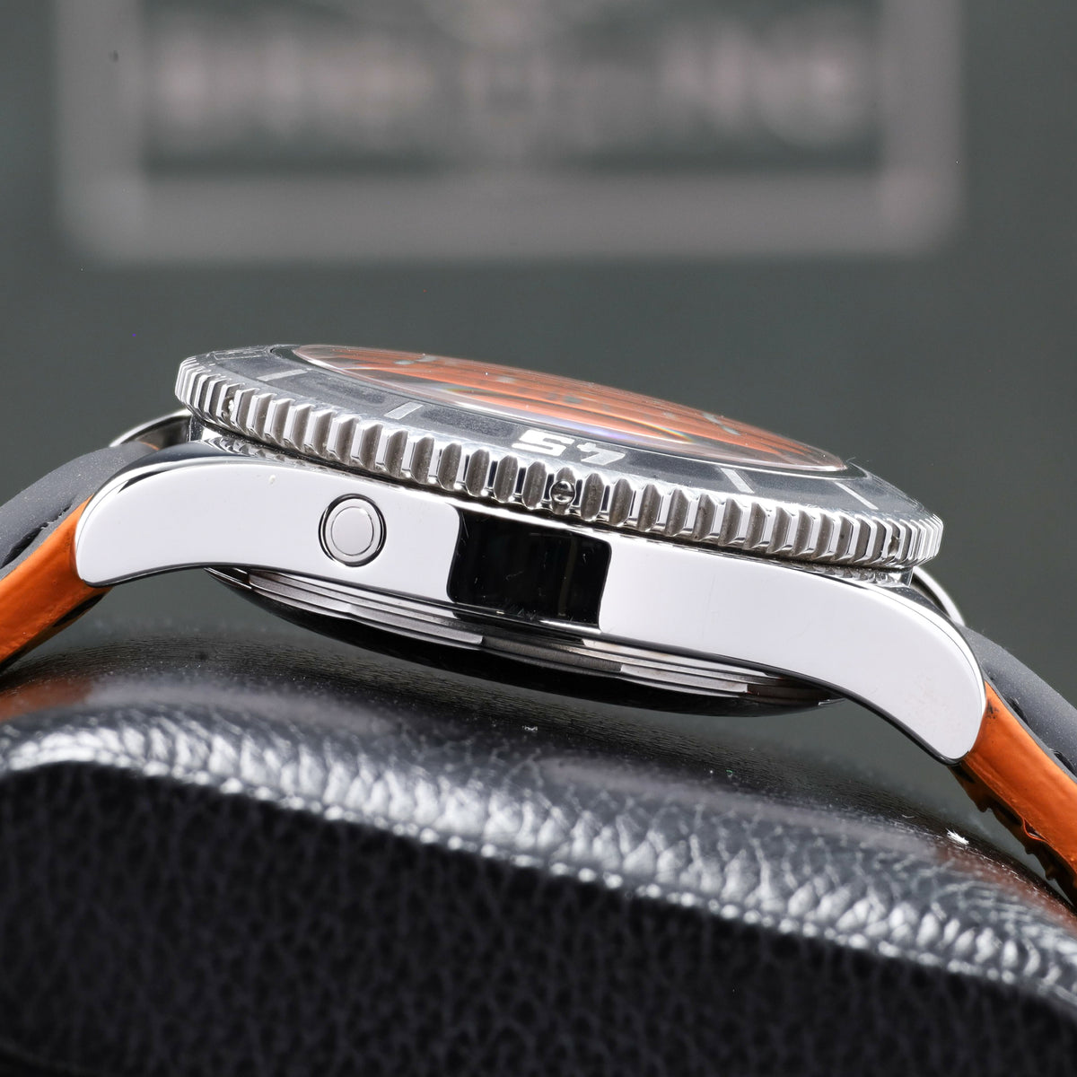 Breitling Superocean 2012 Complete 42mm Stainless Steel Orange Black Dial Matching Steel Dive Bezel Strap Bracelet A17364Y4