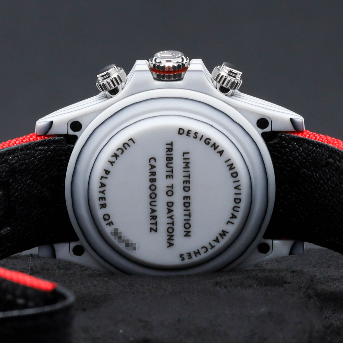 Rolex Daytona DIW Lucky Players Roulette 2026 Complete 40mm Stainless Steel Grey with Red and Green Accents Dial White Ceramic Bezel Red Fabric Strap